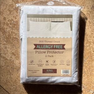 300 TC Allergy Free Cotton King Pillow Protector 2 Pack